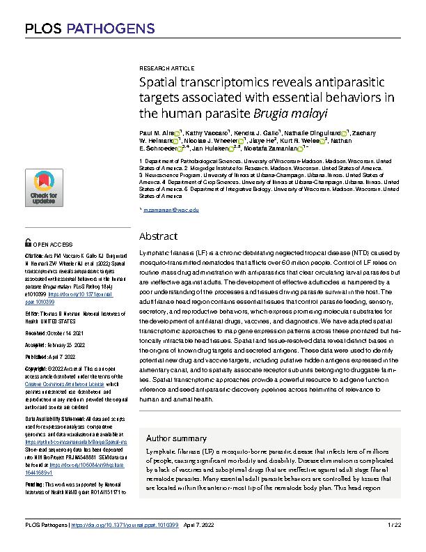 Airs et al. 2022 - Spatial transcriptomics reveals antiparasitic targets associated with essential behaviors in the human parasite Brugia malayi.jpeg