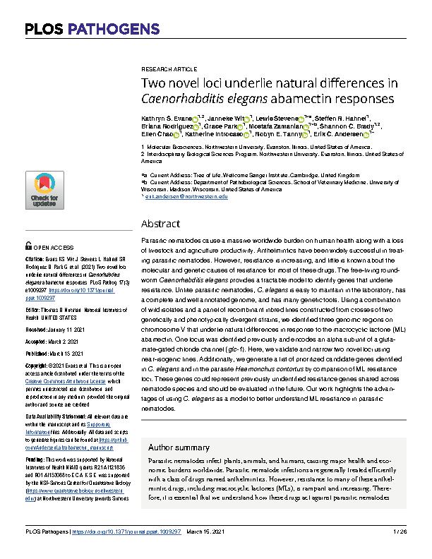 Evans et al. 2021 - Two novel loci underlie natural differences in Caenorhabditis elegans abamectin responses.jpeg