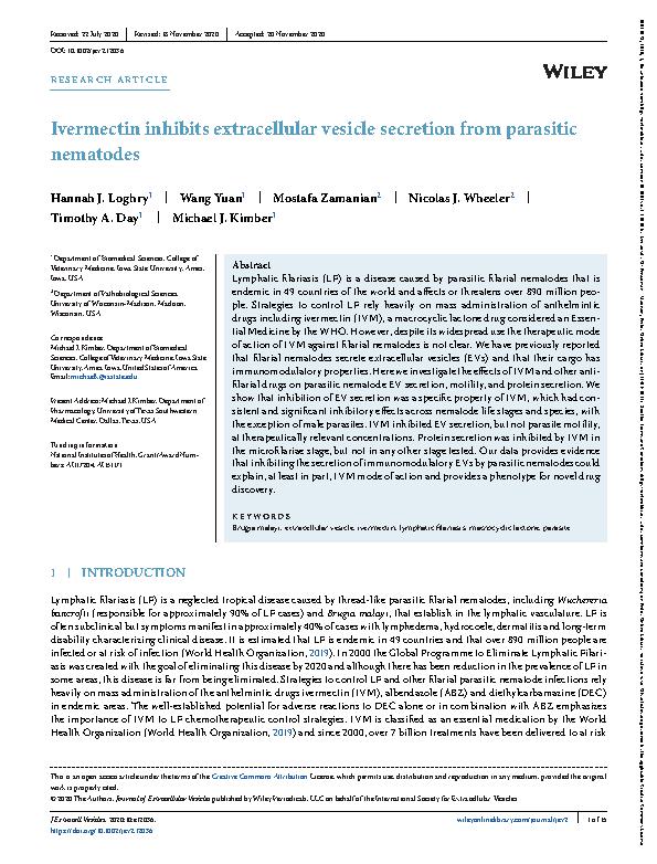 Loghry et al. 2020 - Ivermectin inhibits extracellular vesicle secretion from parasitic nematodes.jpeg