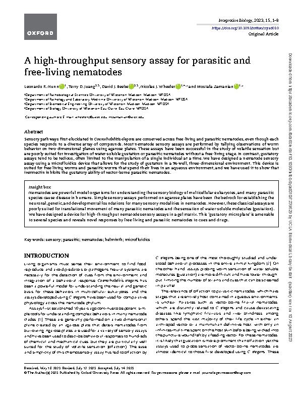 Nunn et al. 2023 - A high-throughput sensory assay for parasitic and free-living nematodes.jpeg
