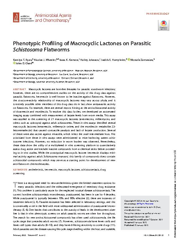 Ryan et al. 2023 - Phenotypic Profiling of Macrocyclic Lactones on Parasitic Schistosoma Flatworms.jpeg