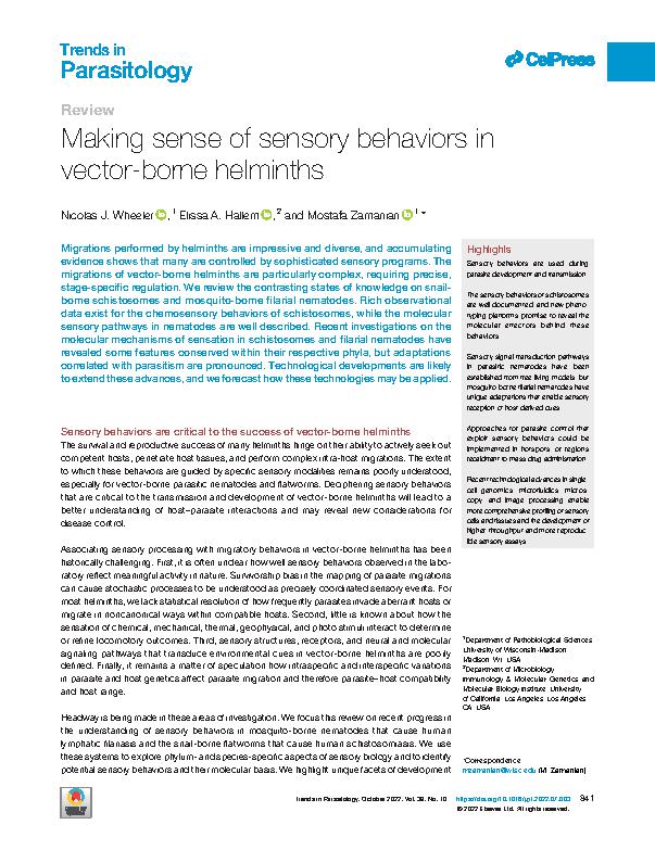 Wheeler et al. 2022 - Making sense of sensory behaviors in vector-borne helminths.jpeg