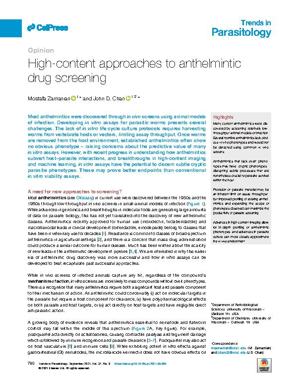 Zamanian and Chan 2021 - High-content approaches to anthelmintic drug screening.jpeg